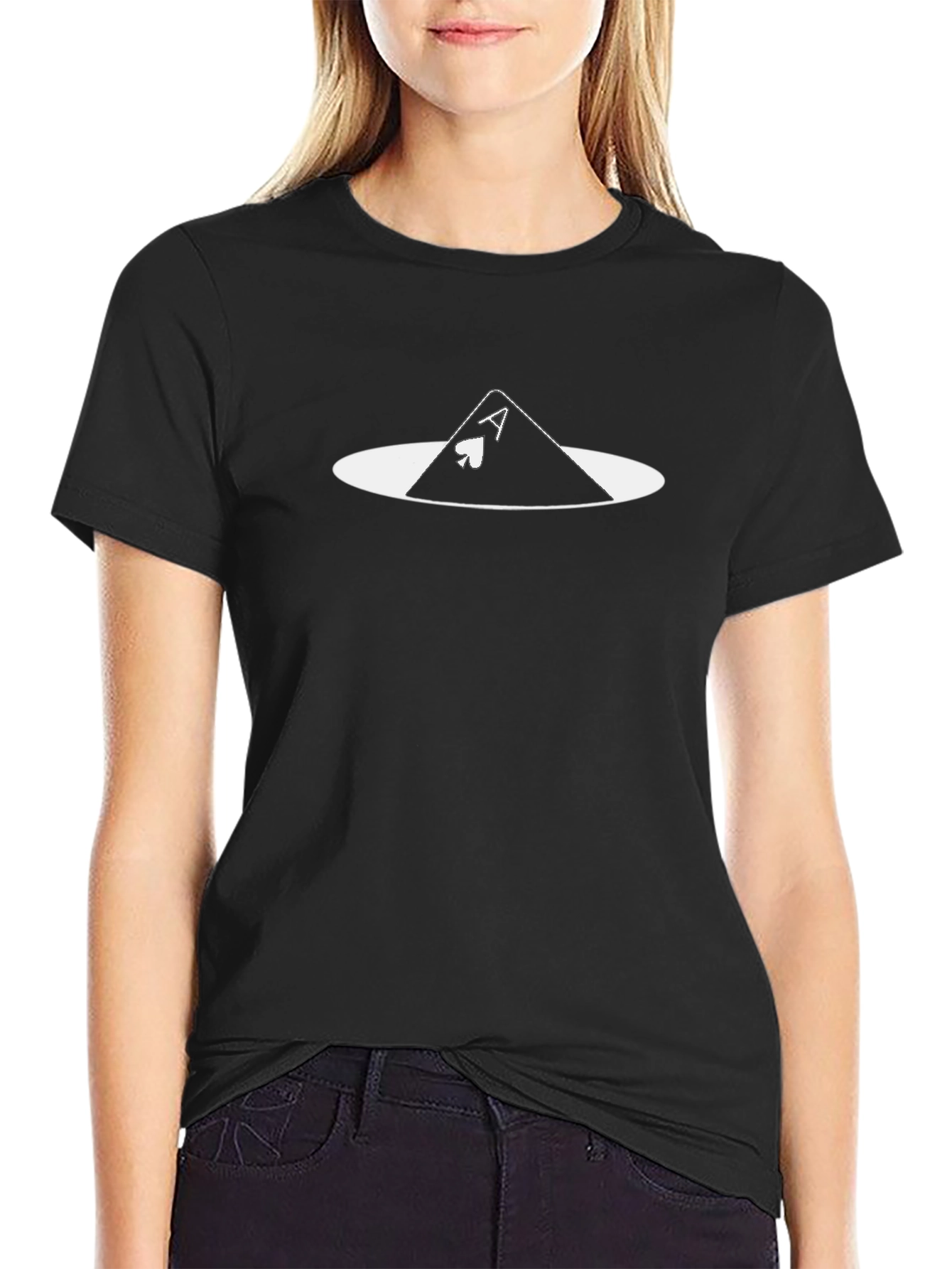 Ace of Spades Graphic Tee - Black Cotton T-Shirt