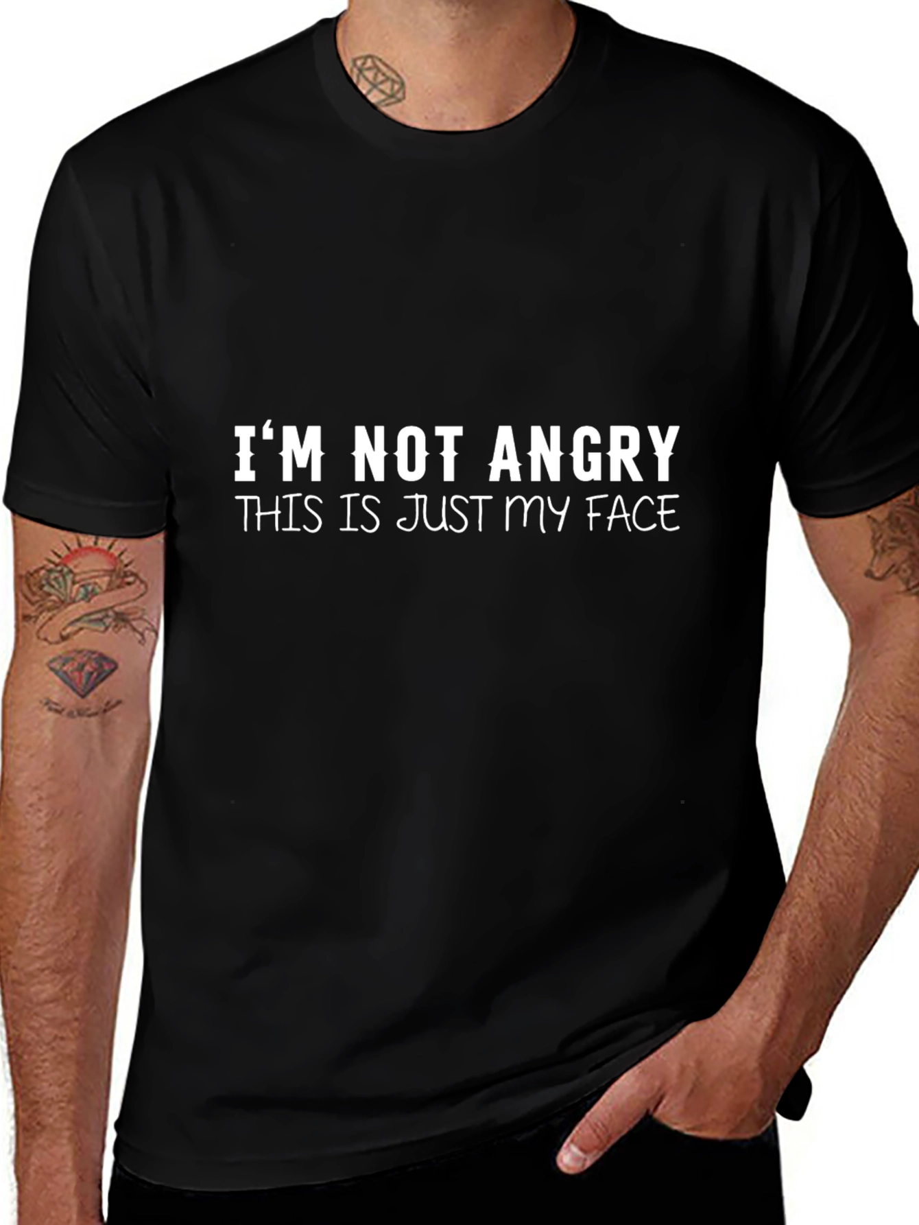 Funny Sarcastic Graphic T-Shirt - Im Not Angry
