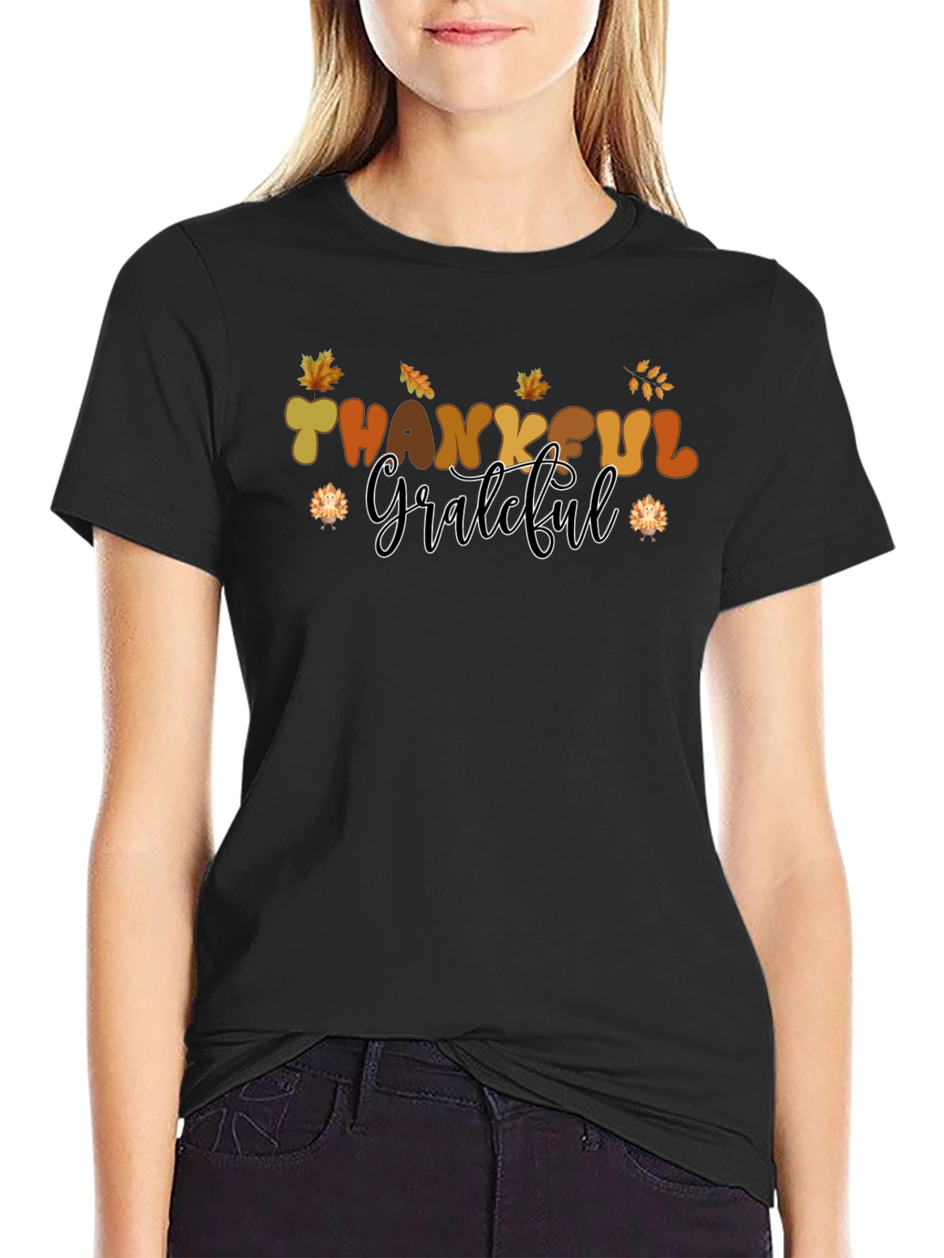 Thankful Grateful T-Shirt - Stylish Autumn Apparel