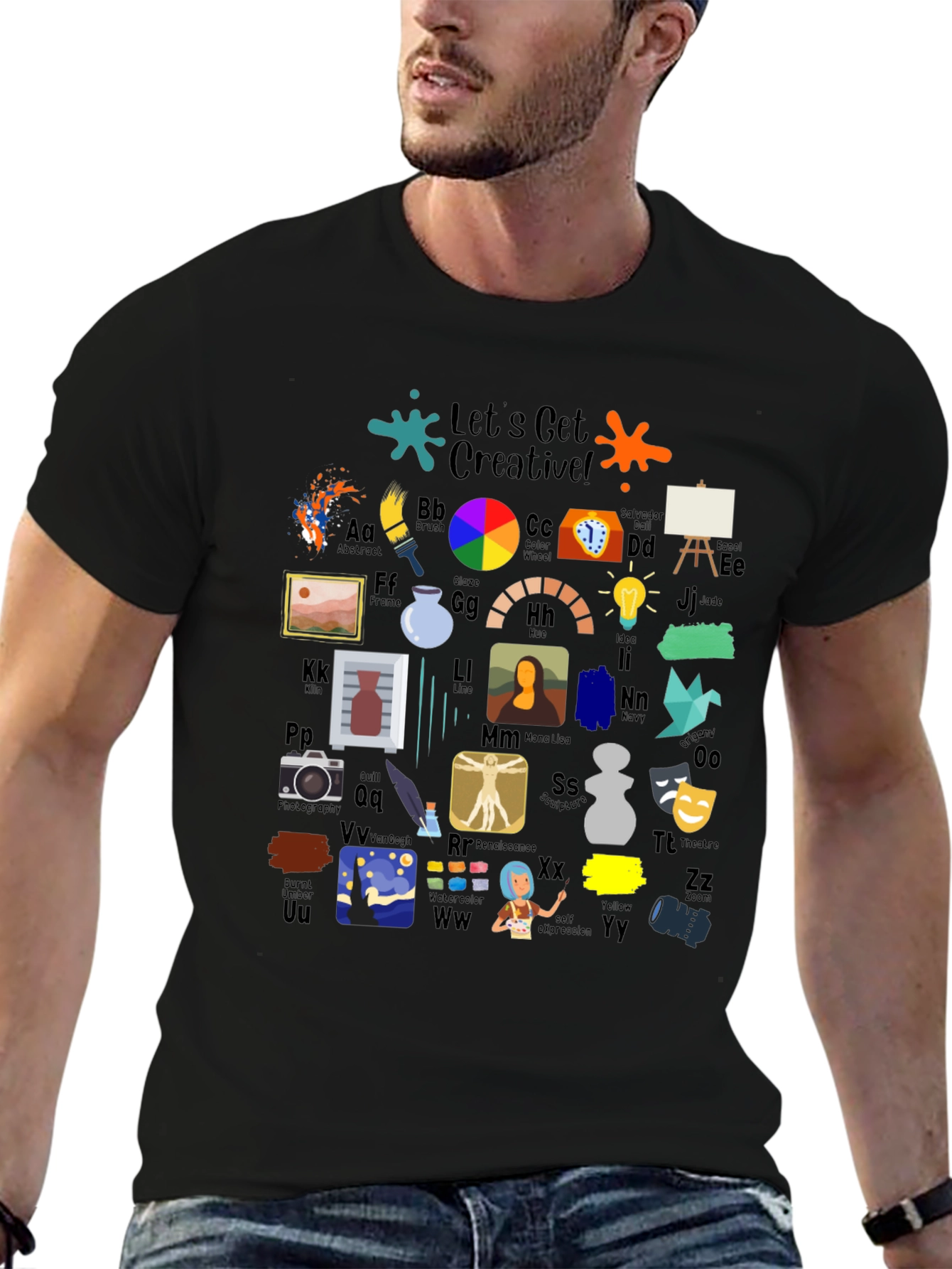 Creative Alphabet T-Shirt - Art Lovers Tee