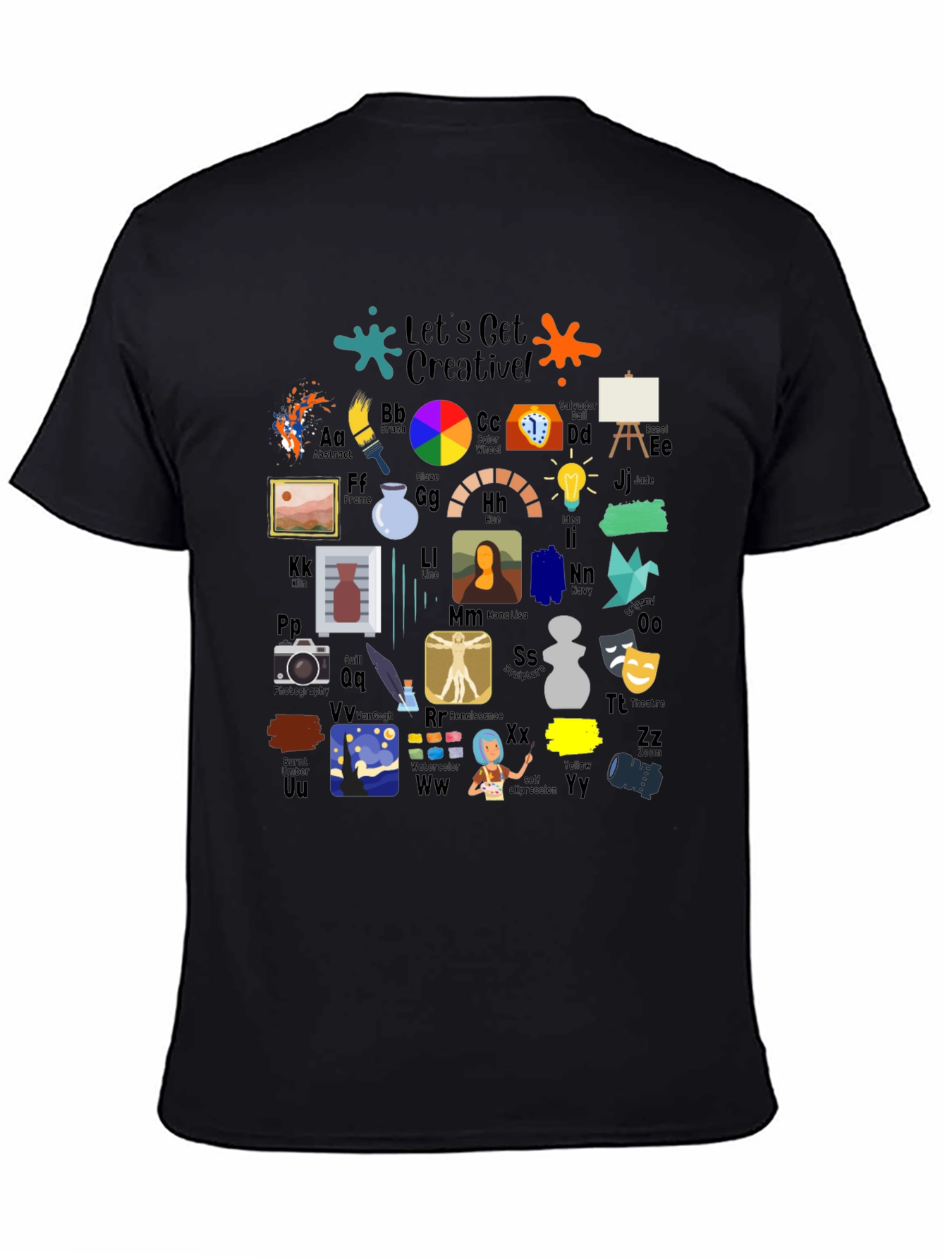 Creative Alphabet T-Shirt - Art Lovers Tee