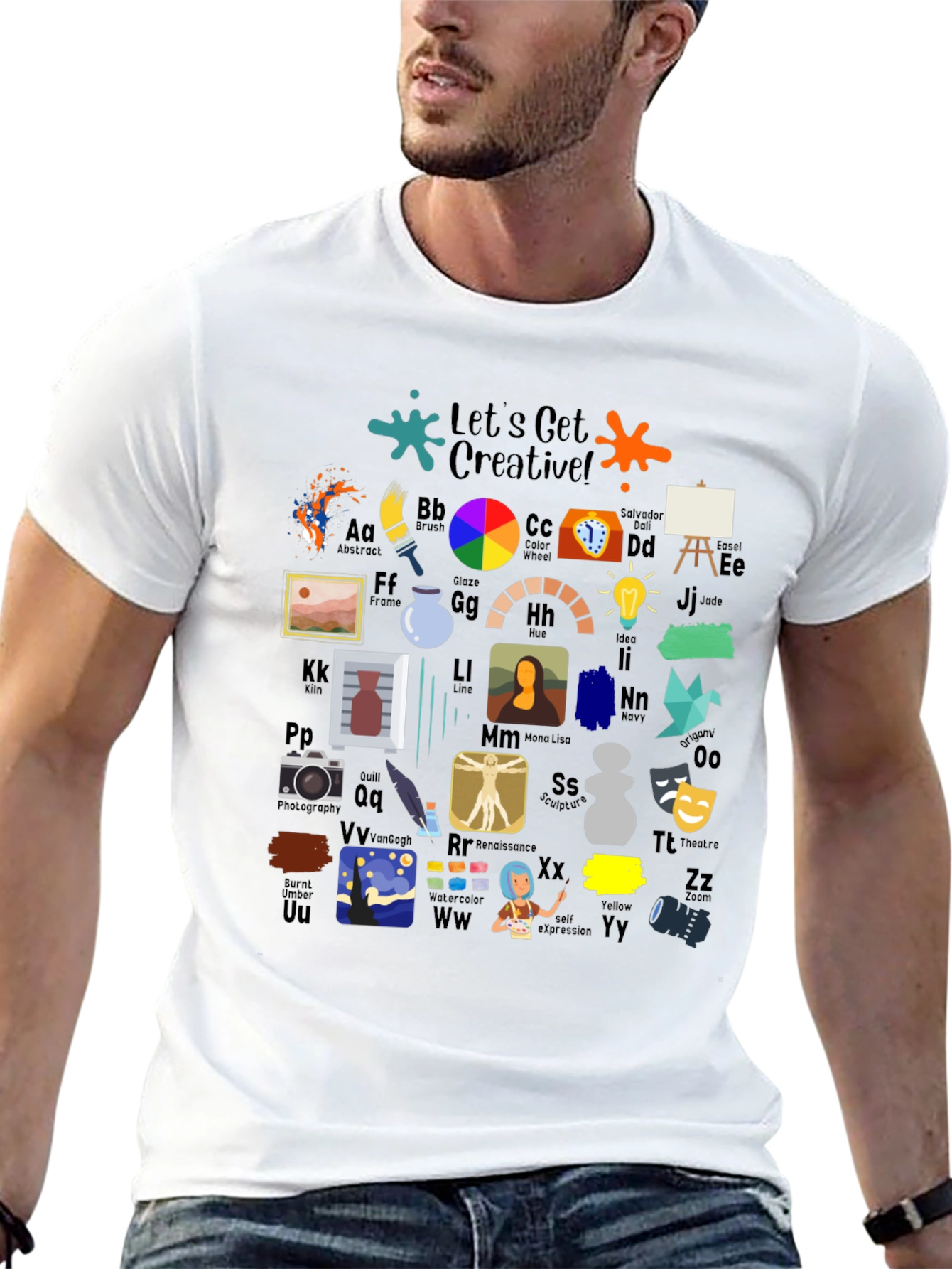 Creative Alphabet T-Shirt - Art Lovers Tee