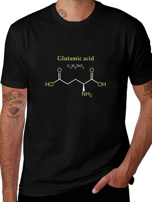 Glutamic Acid Molecule Graphic T-Shirt