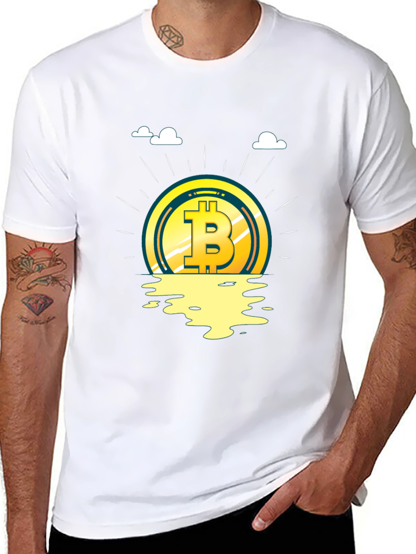Bitcoin Sunset Graphic Tee - Crypto Fashion