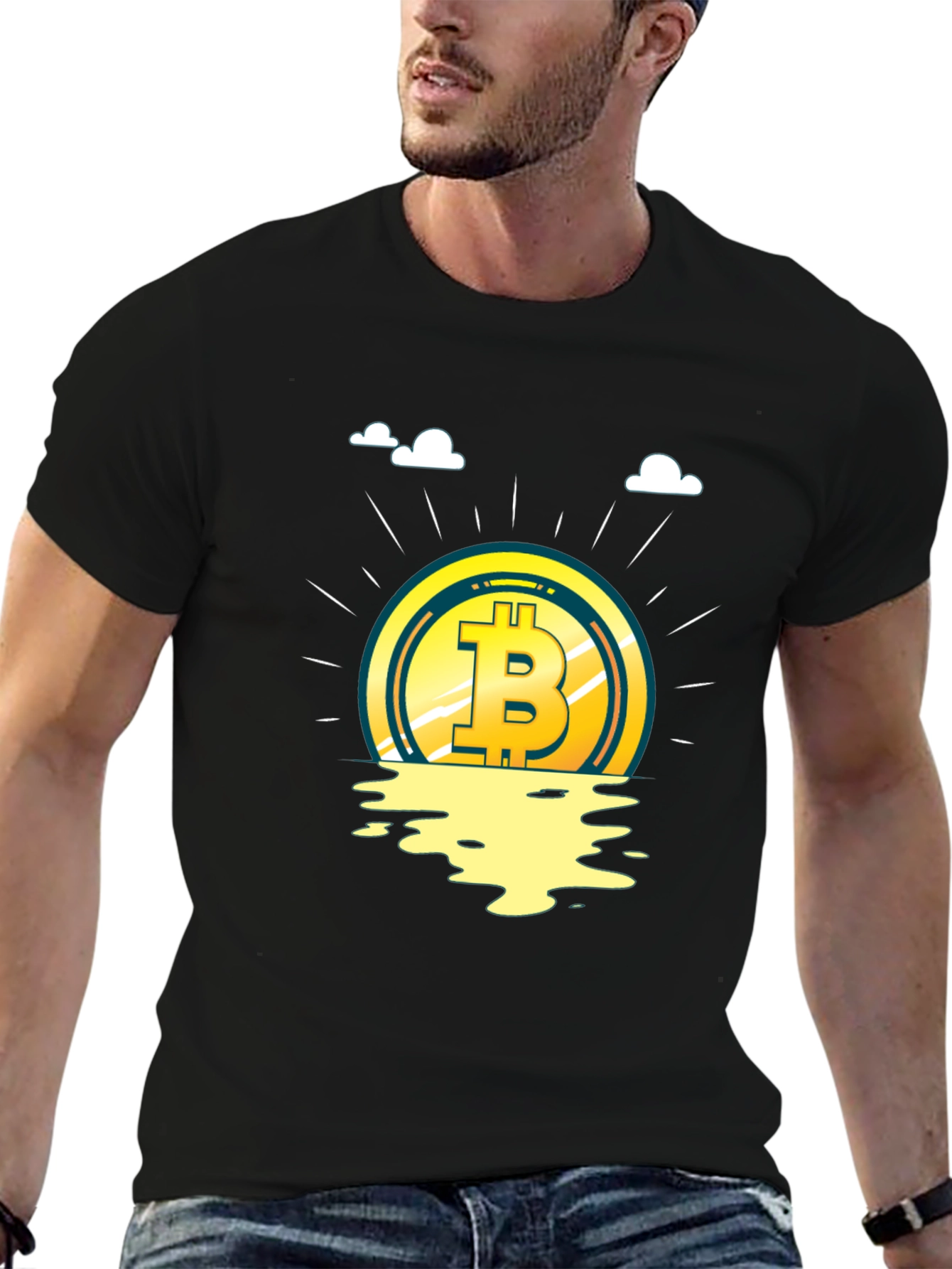 Bitcoin Sunset Graphic Tee - Crypto Fashion