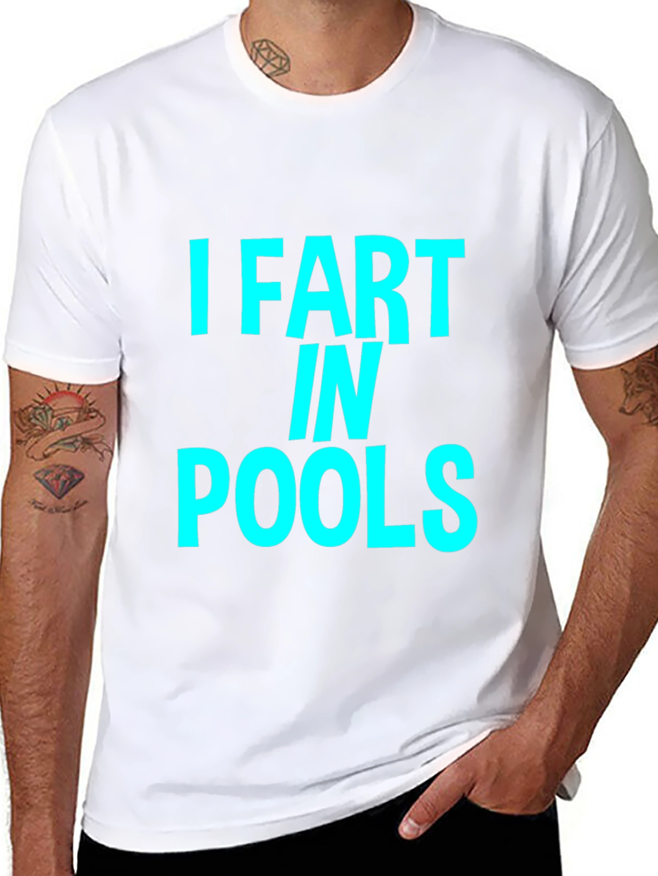 I Fart in Pools Black T-Shirt