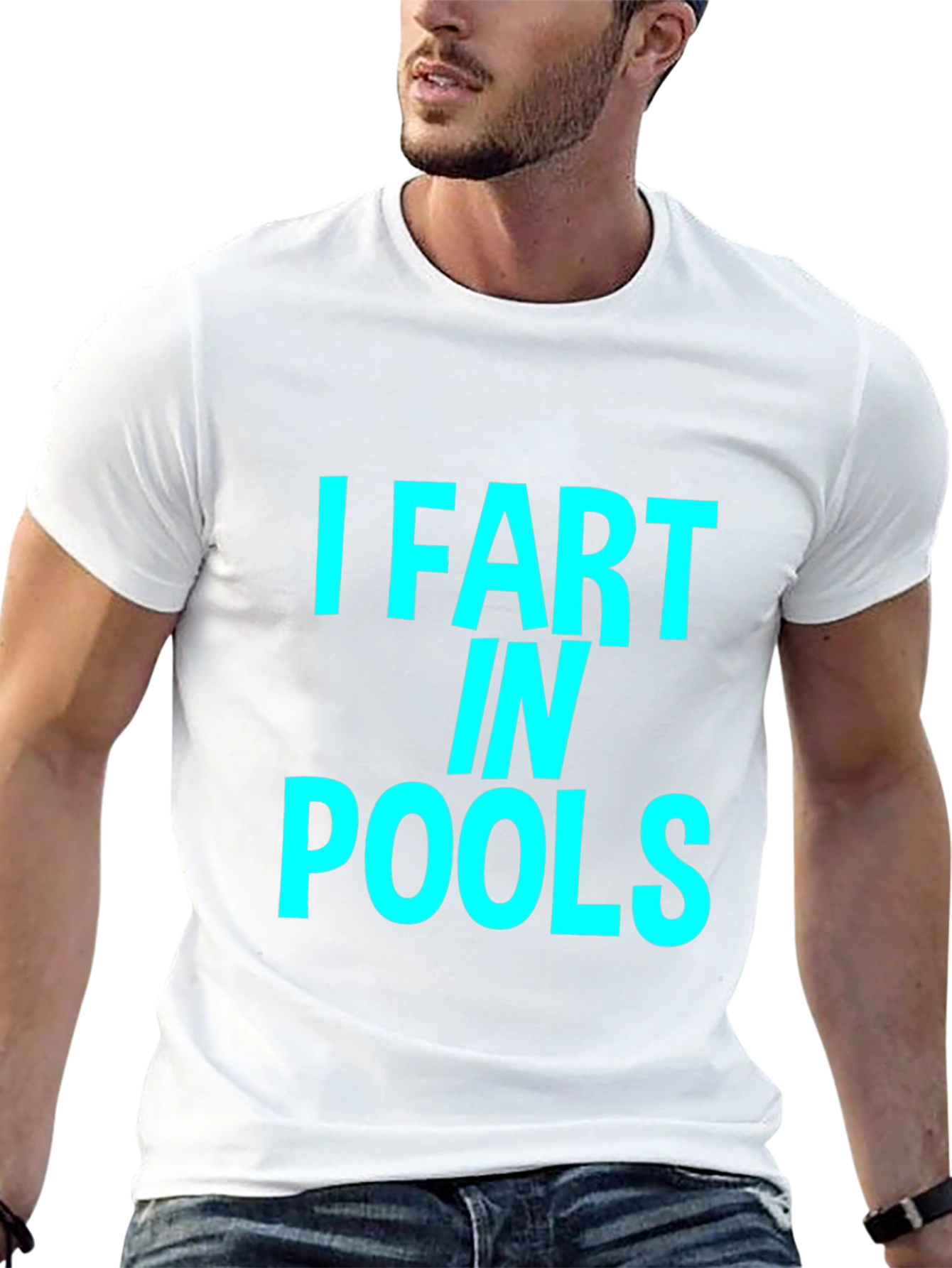 I Fart in Pools Black T-Shirt