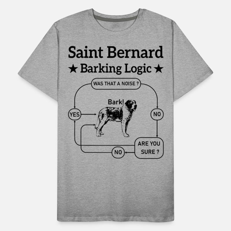 Saint Bernard Barking Logic Funny Dog Lover