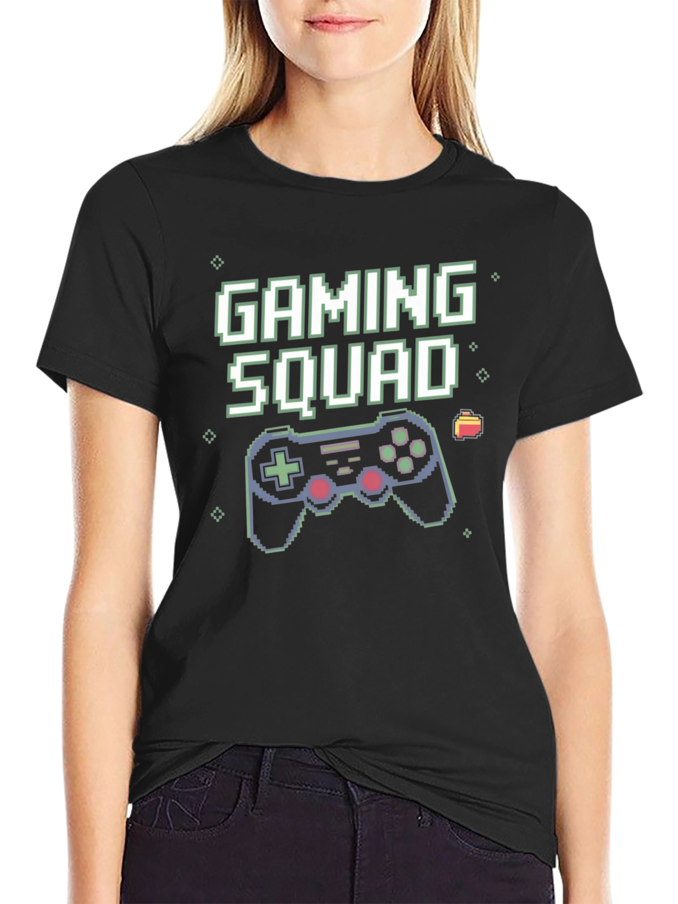 Gaming Squad T-Shirt Pixel Art Controller