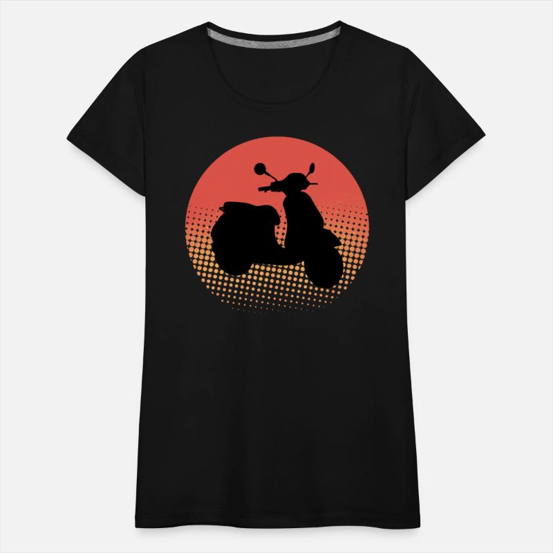 Scooter Rider Scootering Motorcycle Vintage Retro