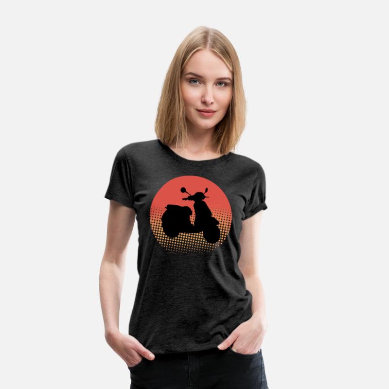 Scooter Rider Scootering Motorcycle Vintage Retro