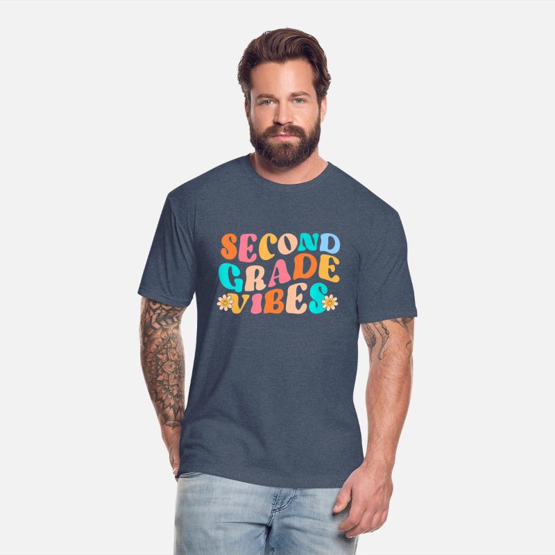 Second Grade Vibes Retro Back to School Teacher Wo