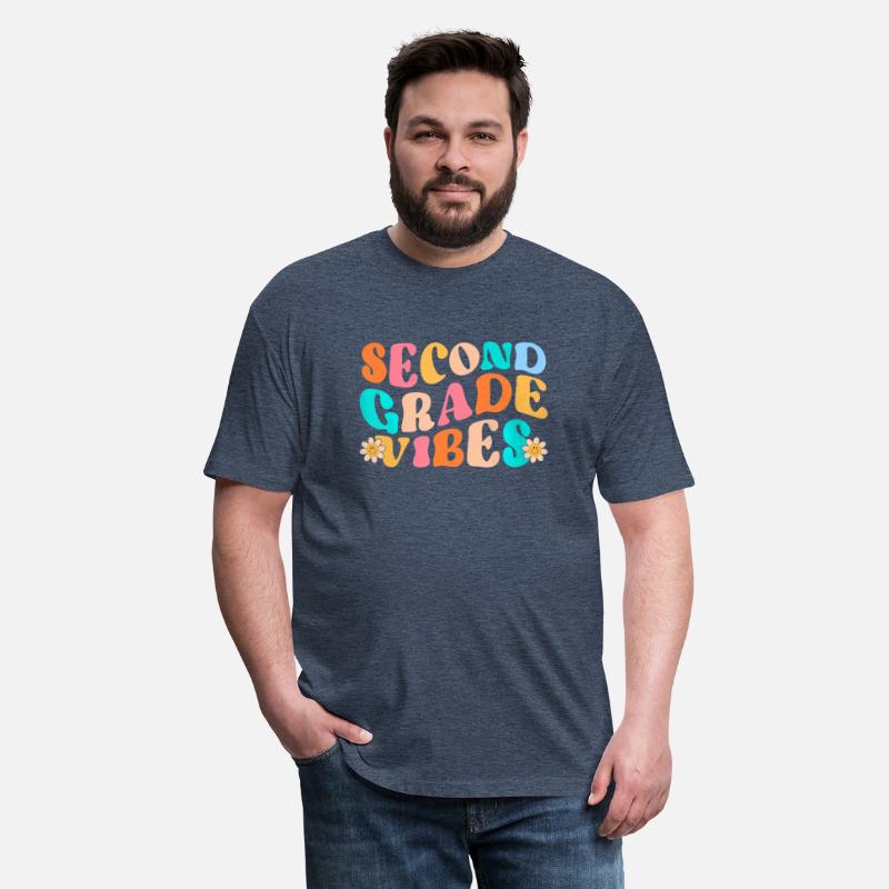 Second Grade Vibes Retro Back to School Teacher Wo