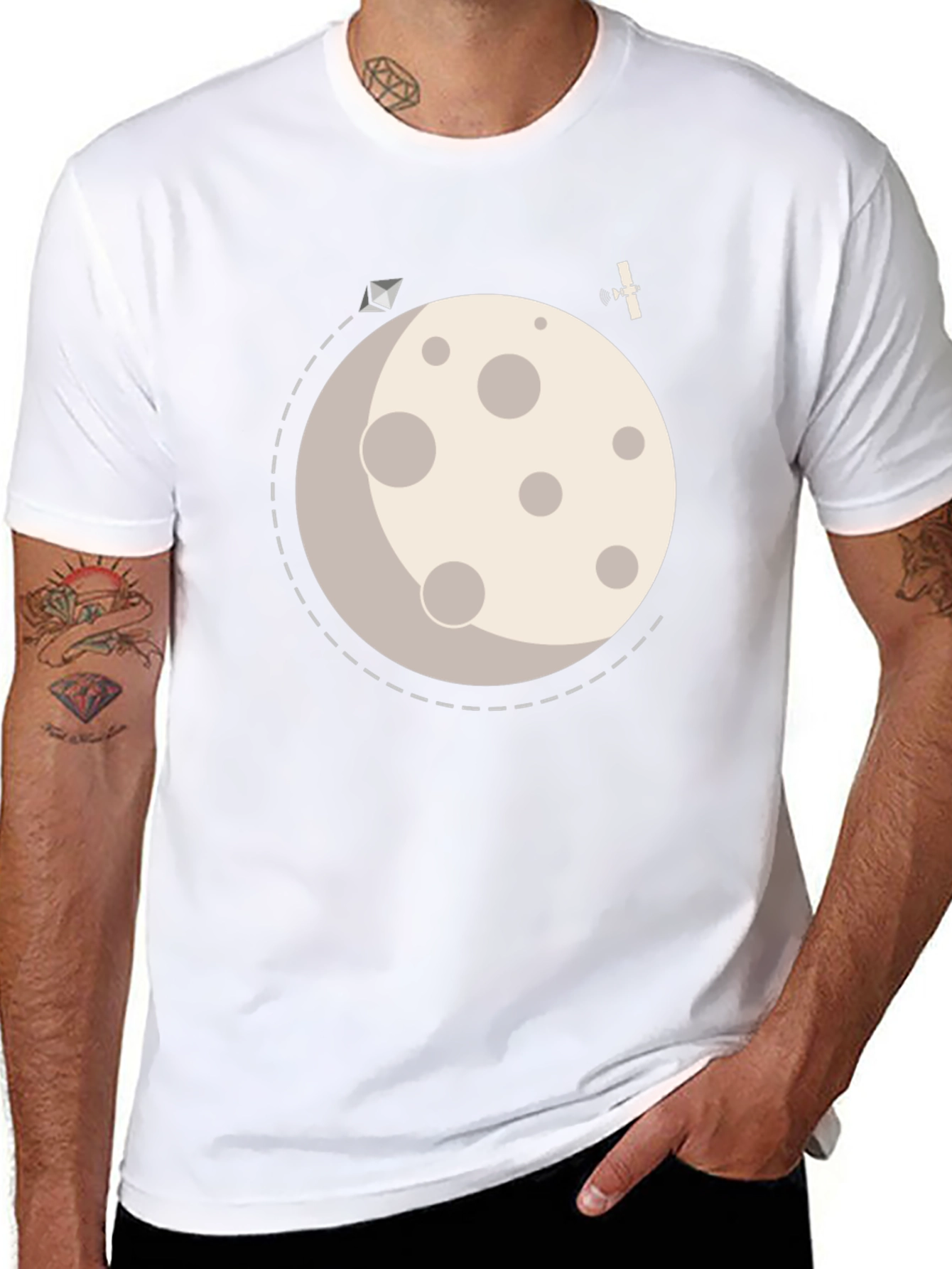 To the Moon Graphic Tee - Black