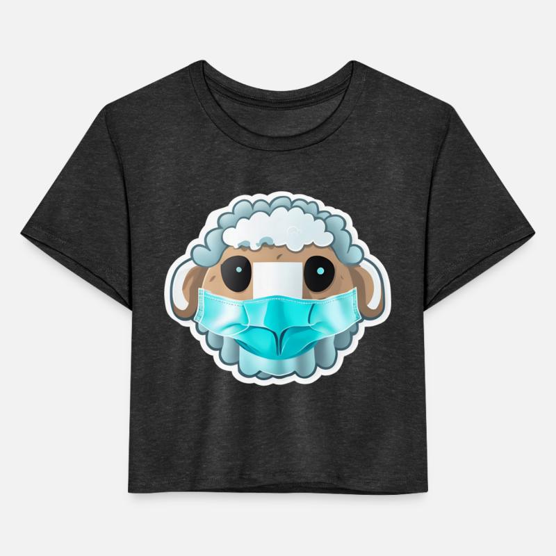 Sheep wearing surgical face mask