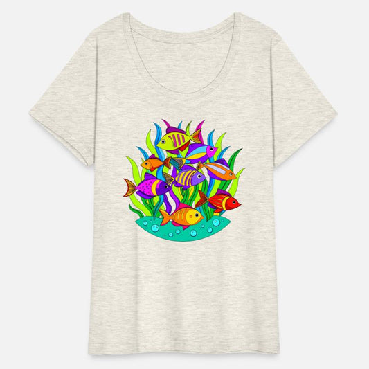 Shoal of fish among the seaweed