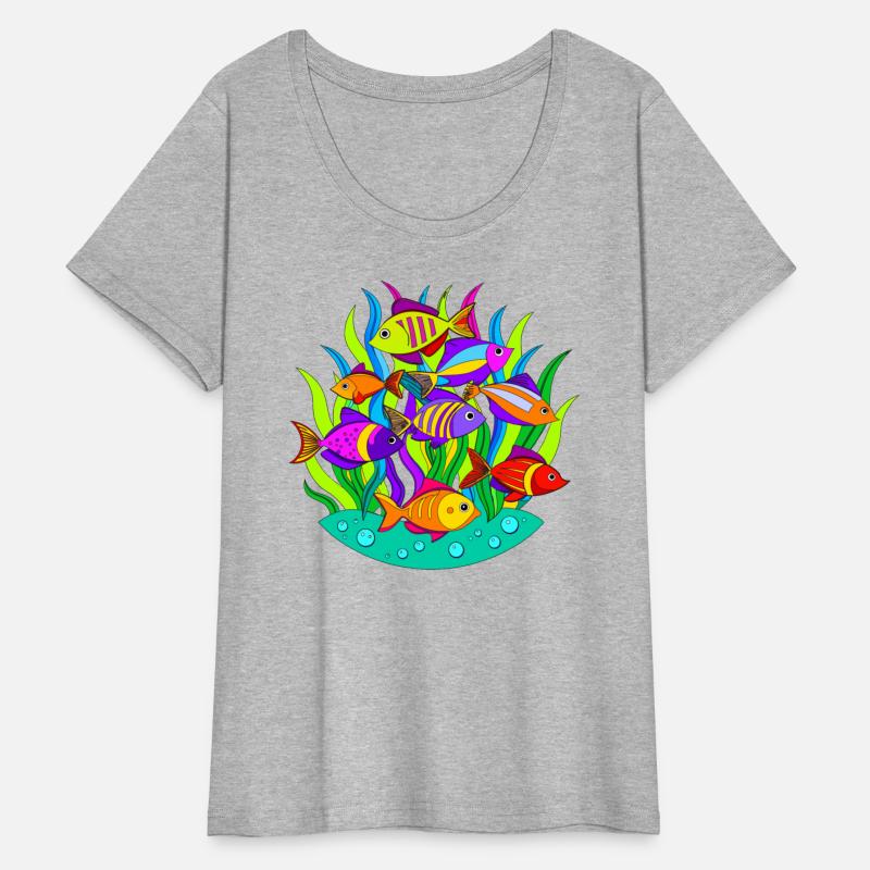 Shoal of fish among the seaweed