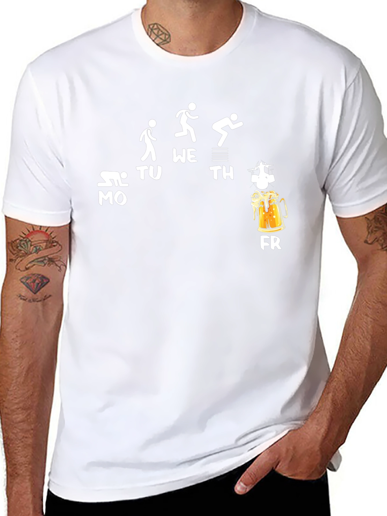 Funny Weekday Beer Run Black T-Shirt