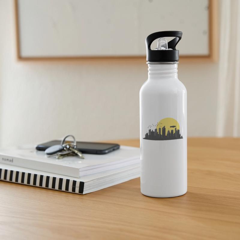 Skyline with Zeppelin Building City Outline