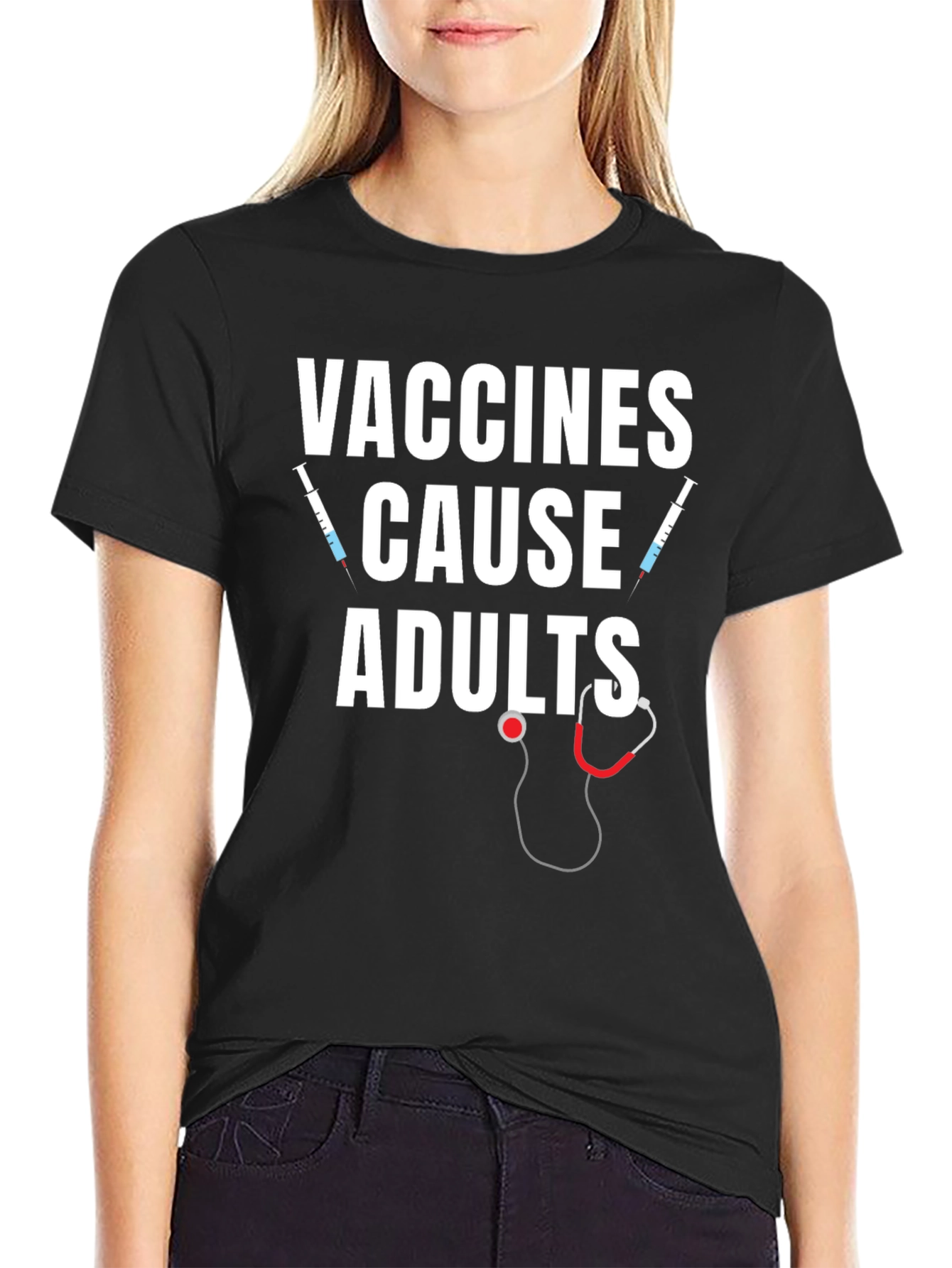 Vaccines Cause Adults T-Shirt Funny Vaccine Tee