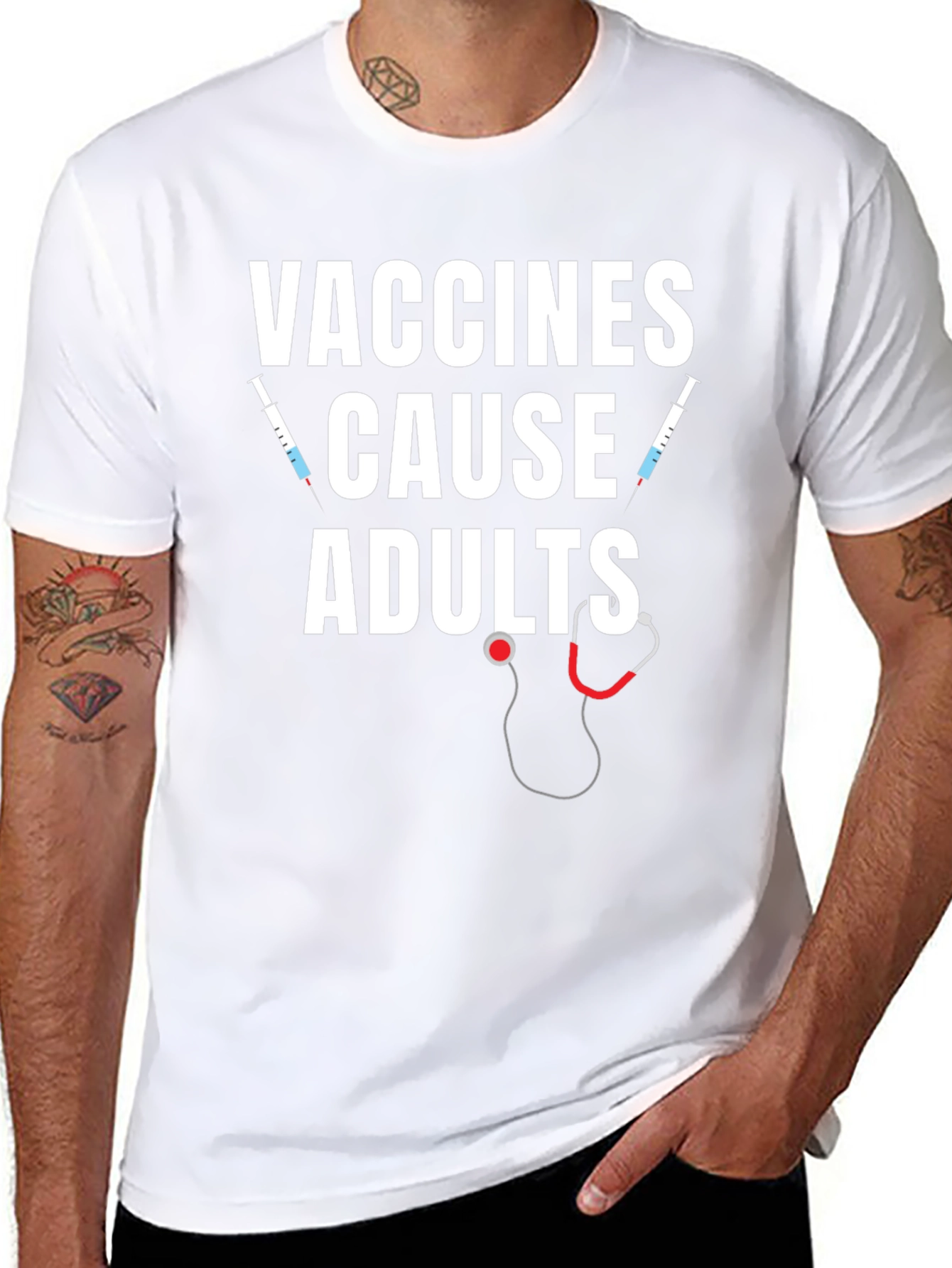 Vaccines Cause Adults T-Shirt Funny Vaccine Tee