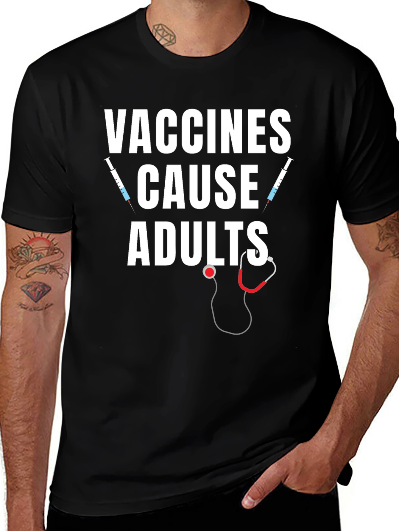 Vaccines Cause Adults T-Shirt Funny Vaccine Tee