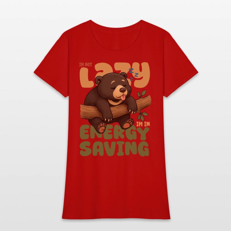 Sleepy Bear Energy Saving Illustration