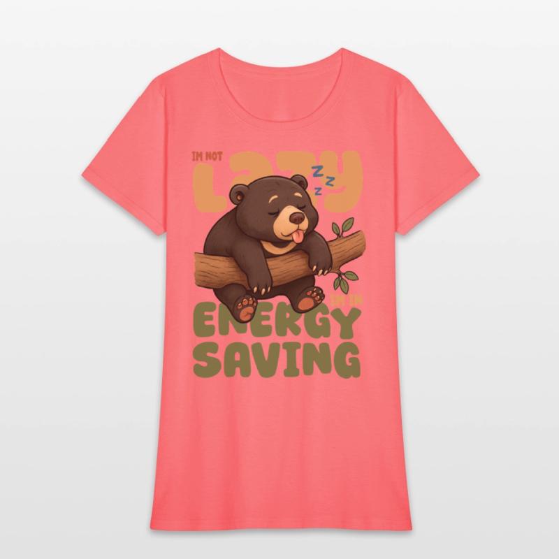 Sleepy Bear Energy Saving Illustration