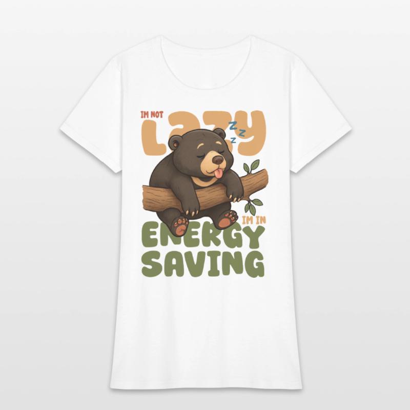 Sleepy Bear Energy Saving Illustration