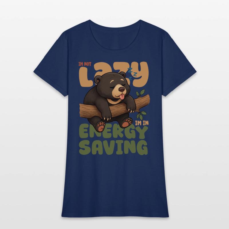 Sleepy Bear Energy Saving Illustration