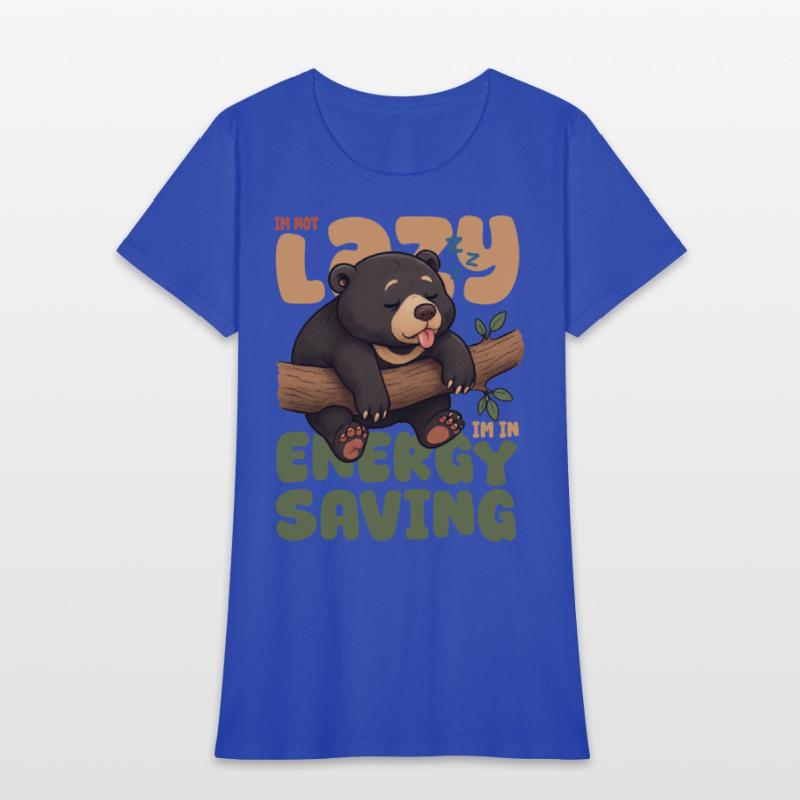 Sleepy Bear Energy Saving Illustration