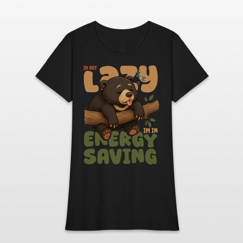 Sleepy Bear Energy Saving Illustration