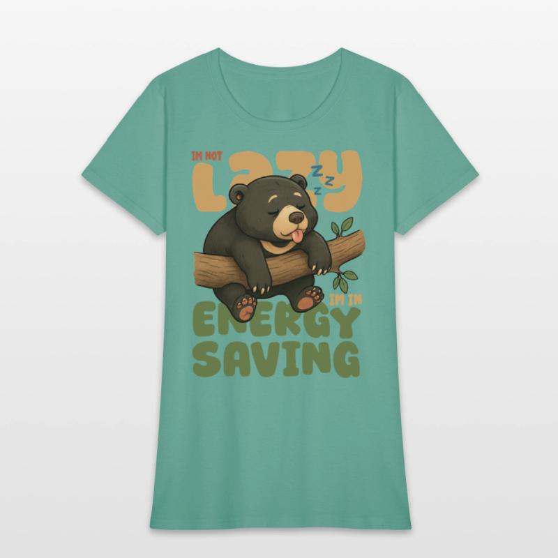 Sleepy Bear Energy Saving Illustration