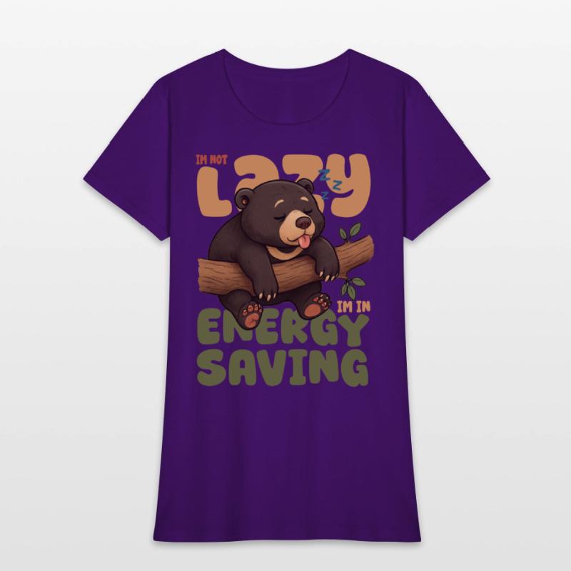 Sleepy Bear Energy Saving Illustration