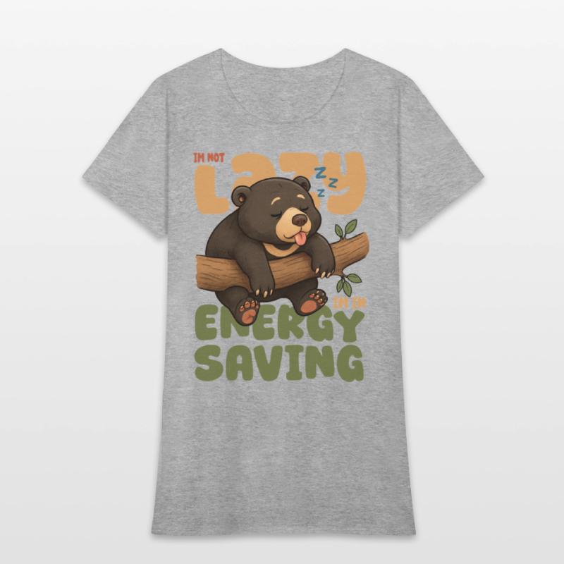 Sleepy Bear Energy Saving Illustration