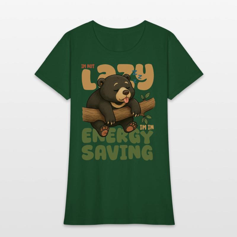 Sleepy Bear Energy Saving Illustration