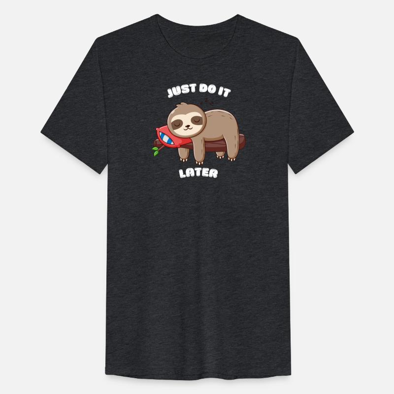 Sleepy Sloth with Motivational Text