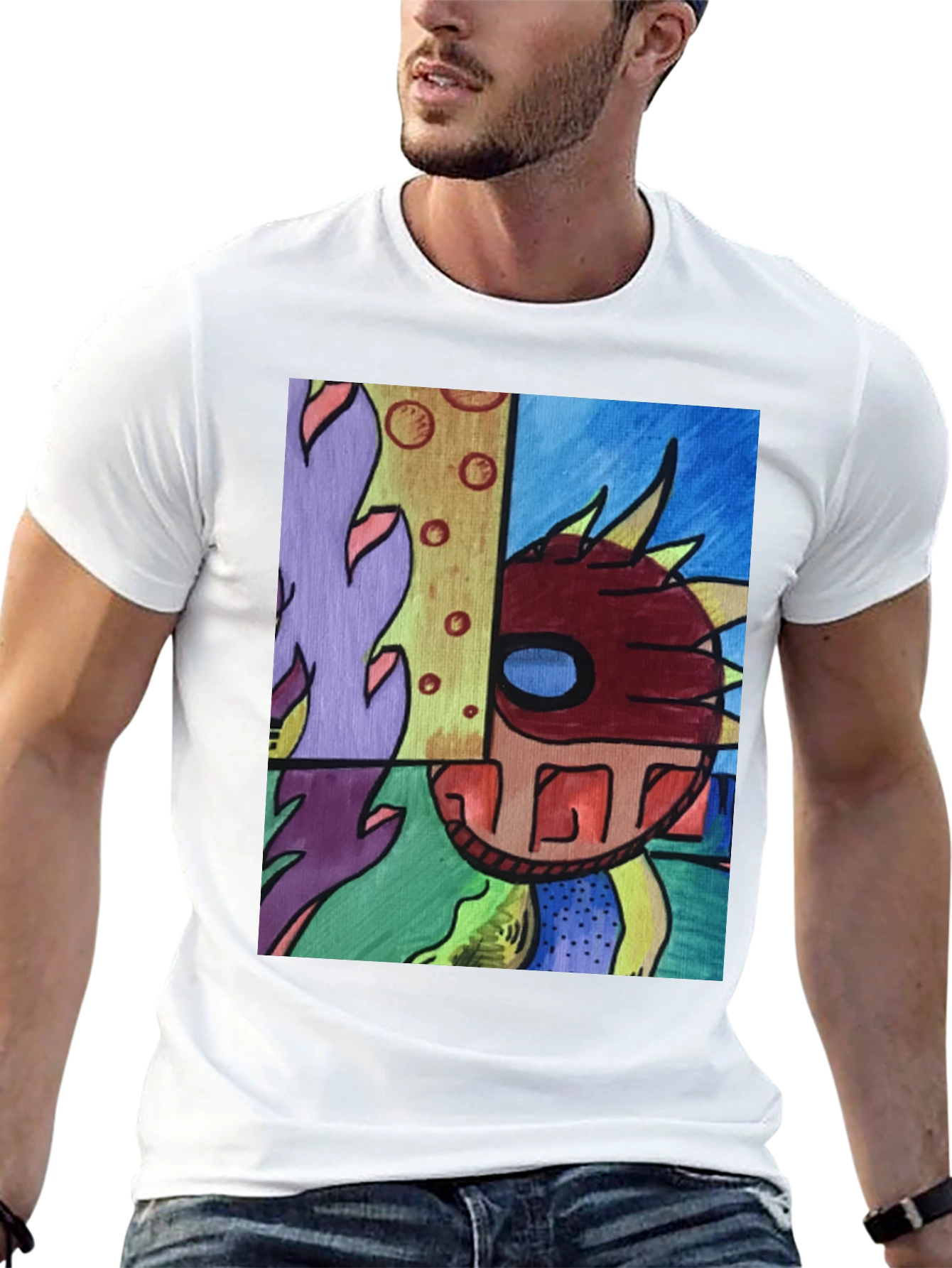 Abstract Art Graphic Tee - Modern Style