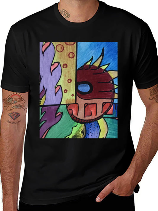 Abstract Art Graphic Tee - Modern Style
