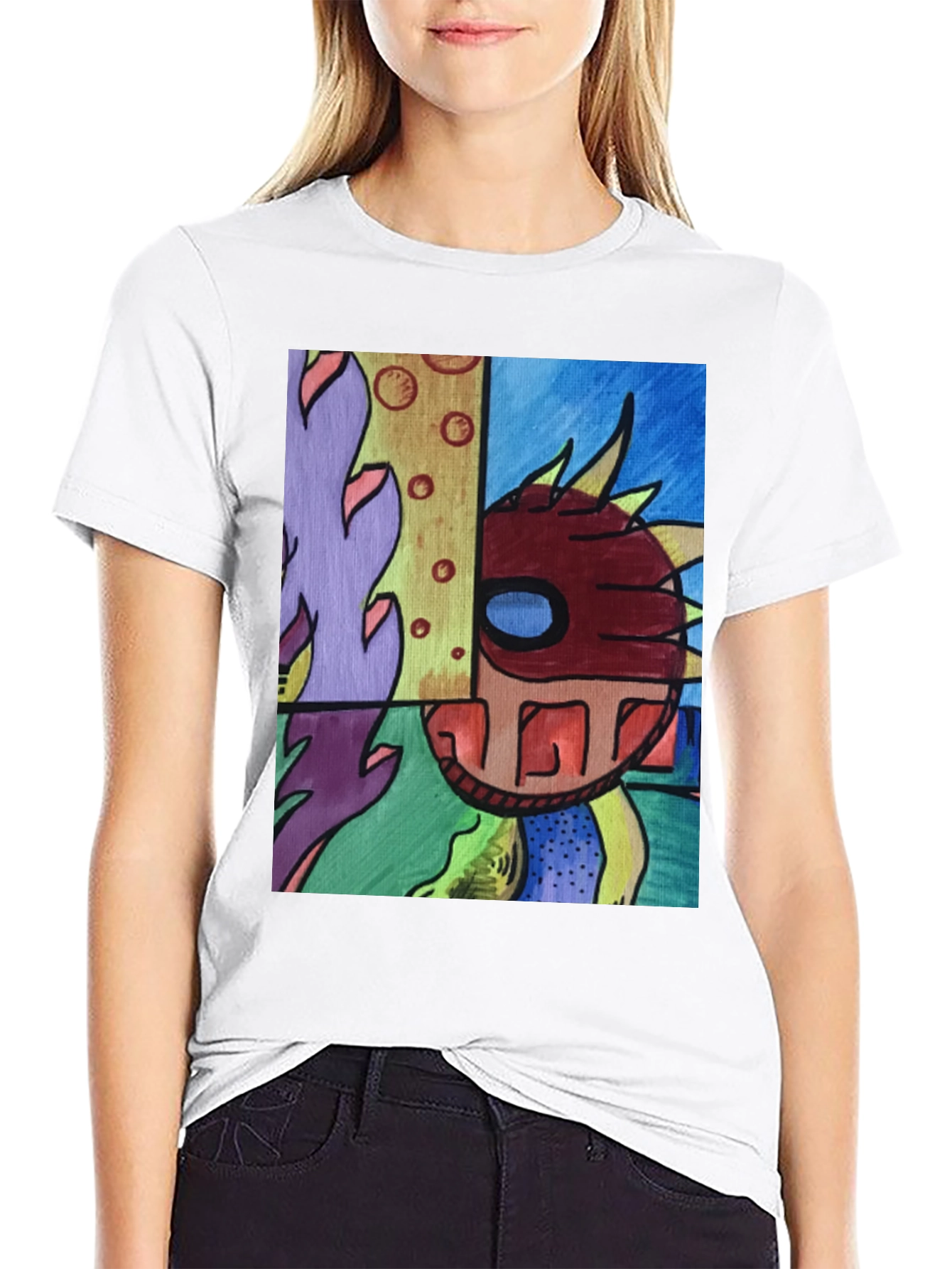 Abstract Art Graphic Tee - Modern Style