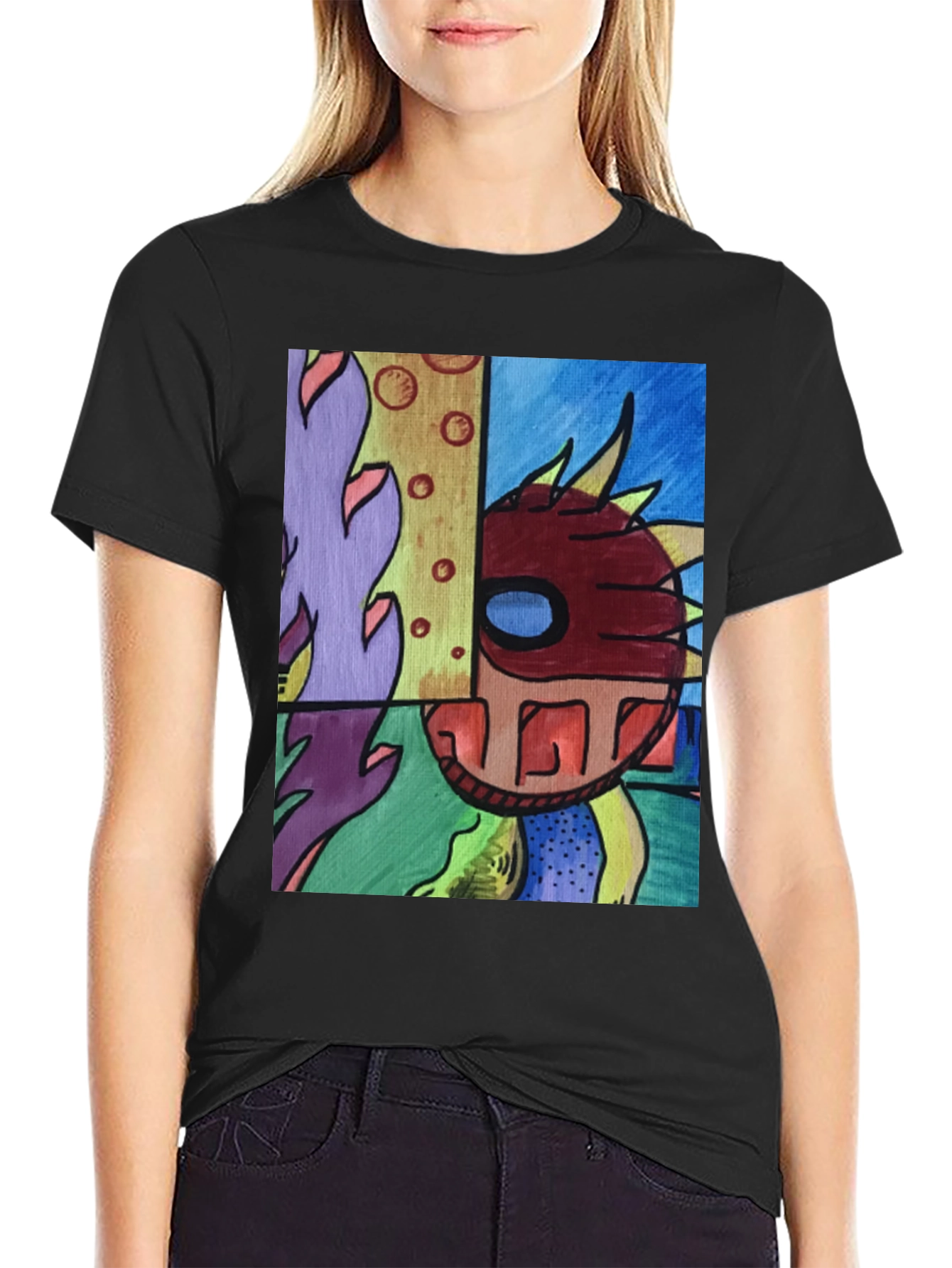 Abstract Art Graphic Tee - Modern Style