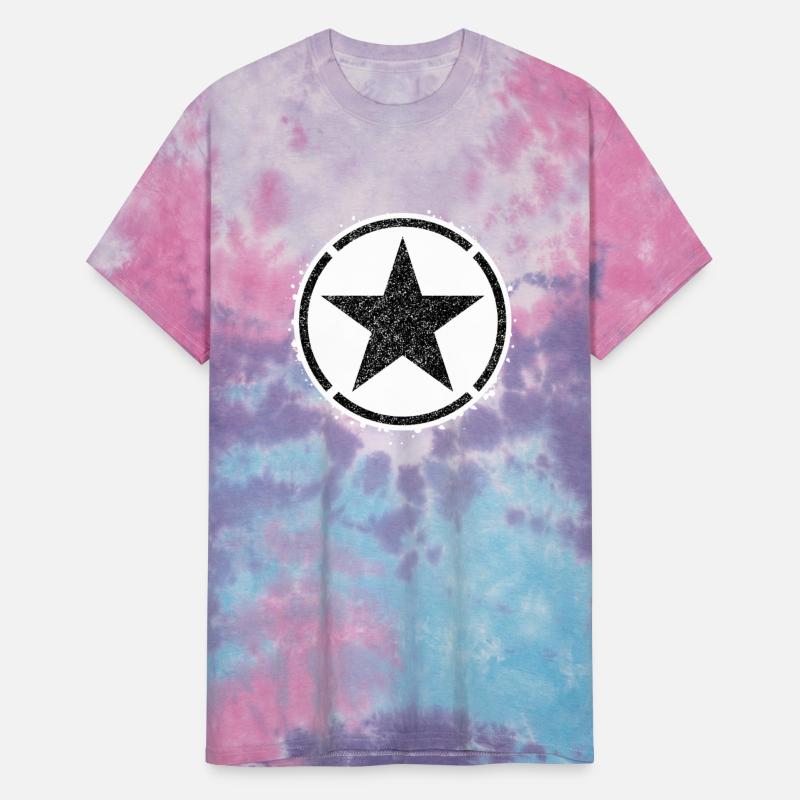 Sponge stencil Star inside circle