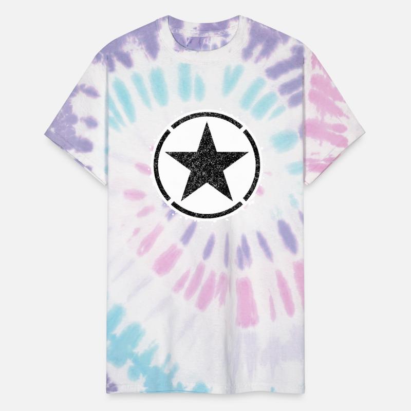 Sponge stencil Star inside circle