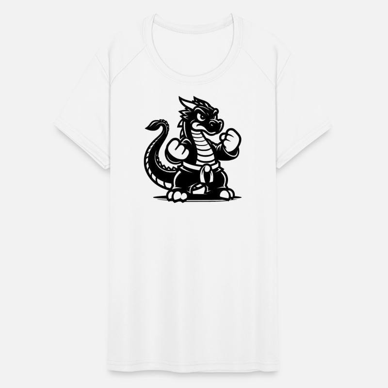 Sporty Karate Dragon Cartoon Style