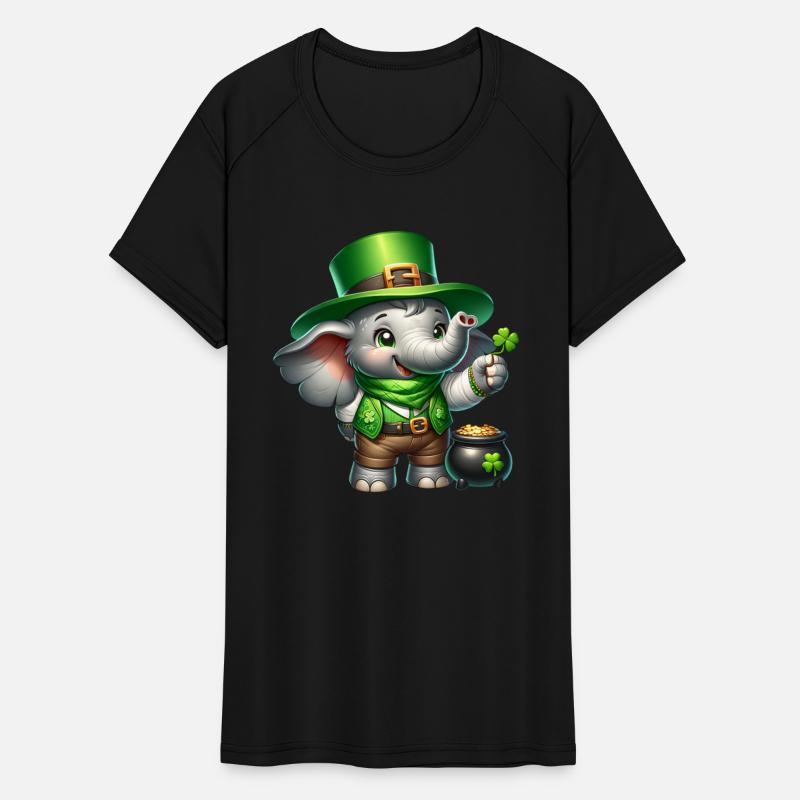 St. Patrick's Day Celebrating Elephant