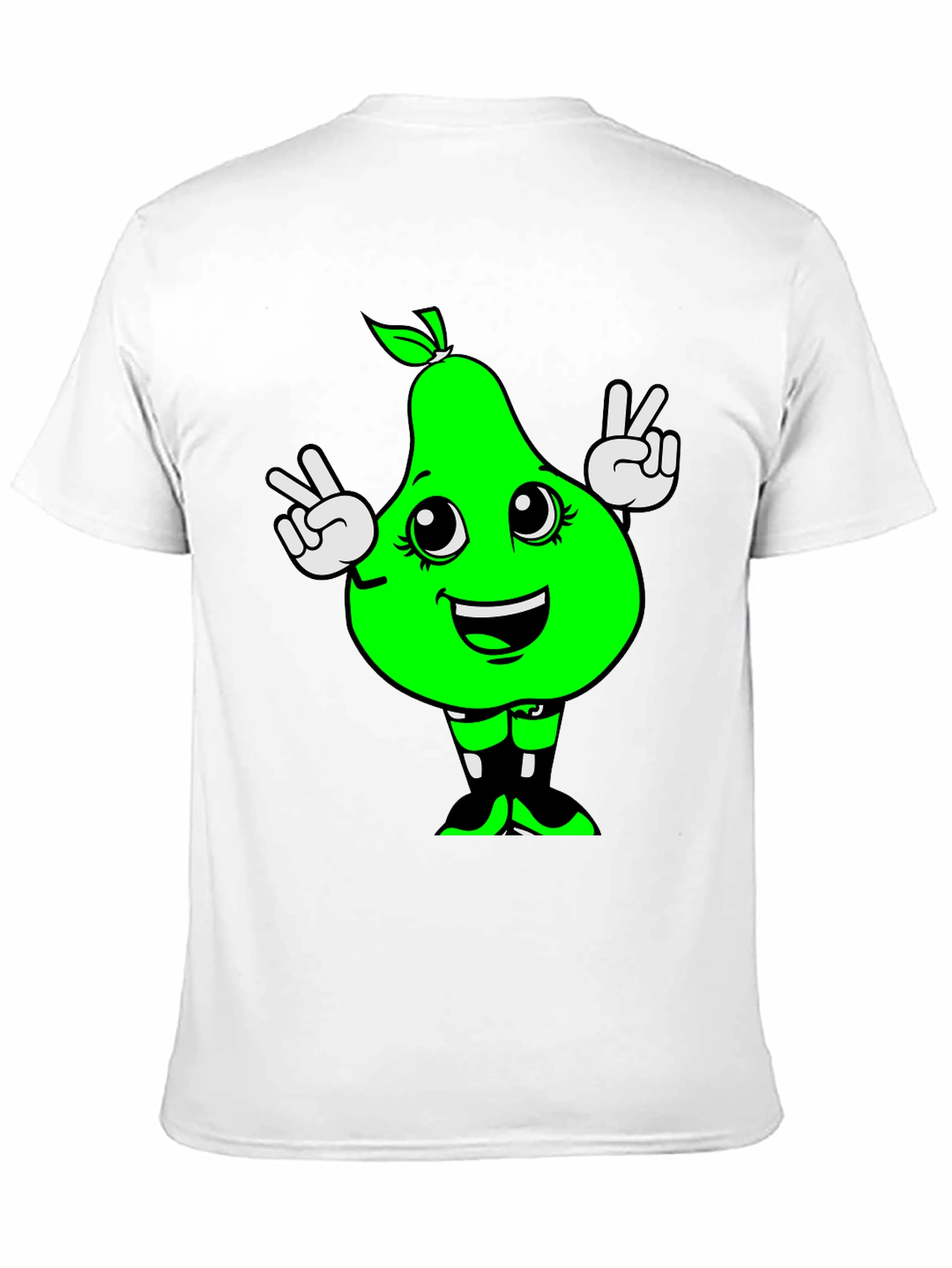 Funny Pear Peace Sign Graphic Tee