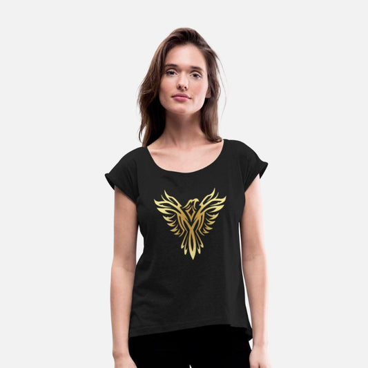 Stylish Gold Phoenix Mythical Bird Rising Born