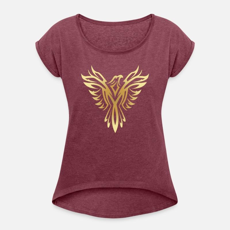 Stylish Gold Phoenix Mythical Bird Rising Born
