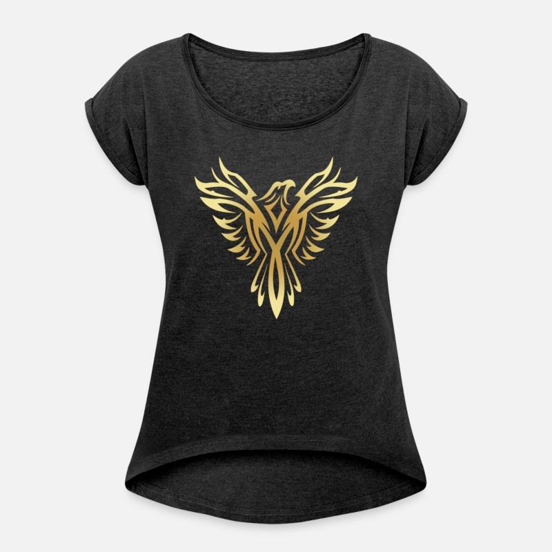 Stylish Gold Phoenix Mythical Bird Rising Born
