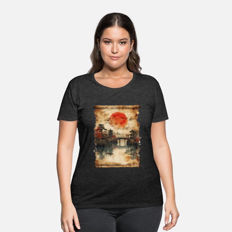 Sunset Scenery Papyrus Scroll Venice Japanese Art